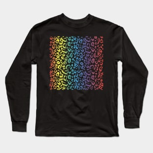 Bright rainbow leopard print Long Sleeve T-Shirt